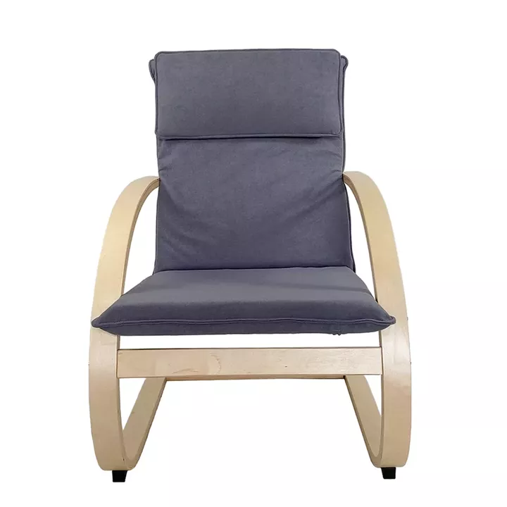 Πολυθρόνα ArteLibre VESNA Γκρι/Φυσικό Ύφασμα/Ξύλο 67x78x92cm