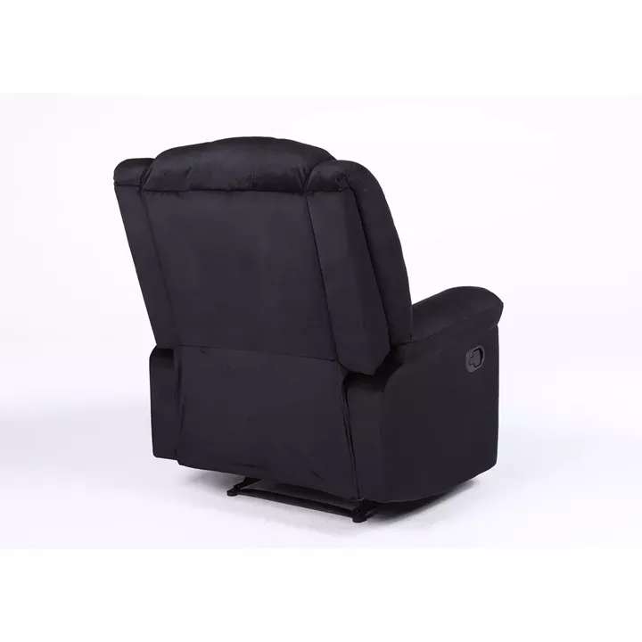 Πολυθρόνα Ανακλινόμενη ArteLibre CARINAE Μαύρο Βελούδο 93x90x100cm