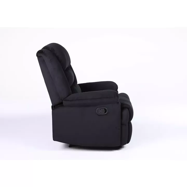Πολυθρόνα Ανακλινόμενη ArteLibre CARINAE Μαύρο Βελούδο 93x90x100cm