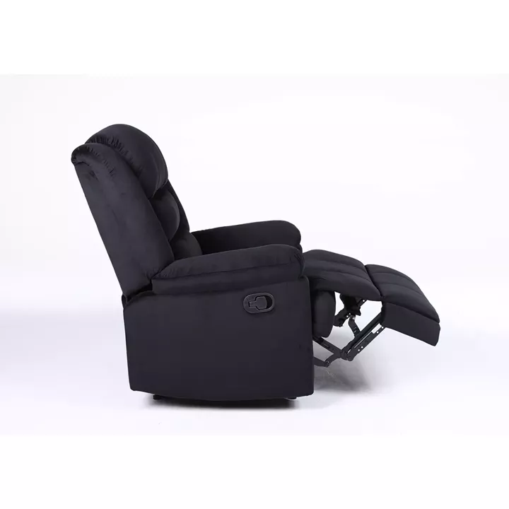 Πολυθρόνα Ανακλινόμενη ArteLibre CARINAE Μαύρο Βελούδο 93x90x100cm