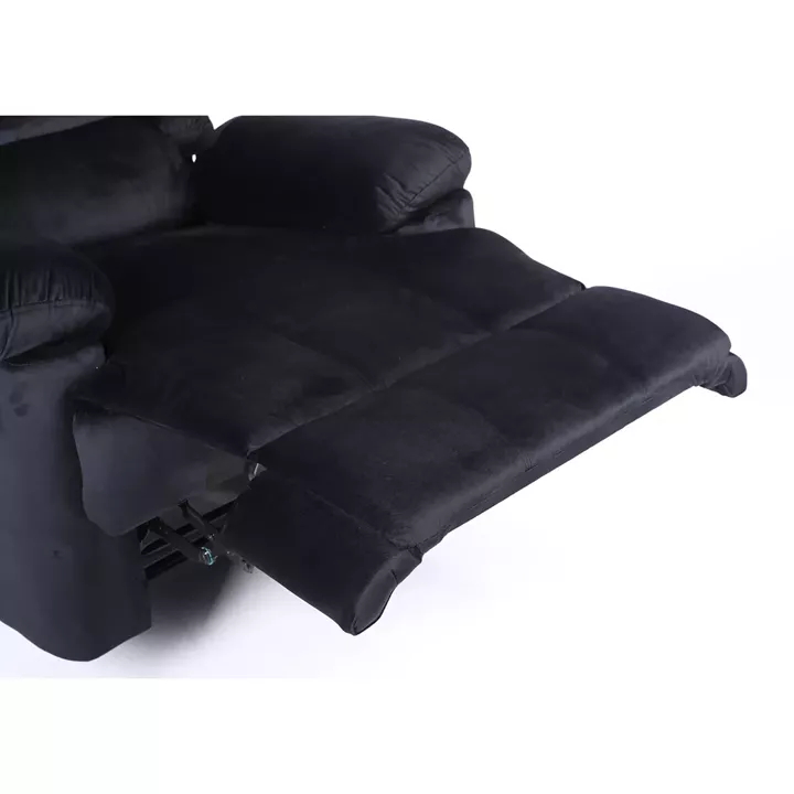 Πολυθρόνα Ανακλινόμενη ArteLibre CARINAE Μαύρο Βελούδο 93x90x100cm