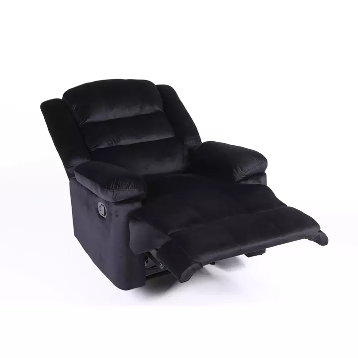 Πολυθρόνα Ανακλινόμενη ArteLibre CARINAE Μαύρο Βελούδο 93x90x100cm