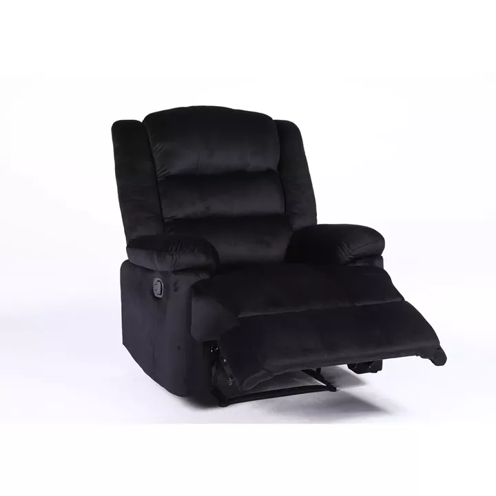 Πολυθρόνα Ανακλινόμενη ArteLibre CARINAE Μαύρο Βελούδο 93x90x100cm