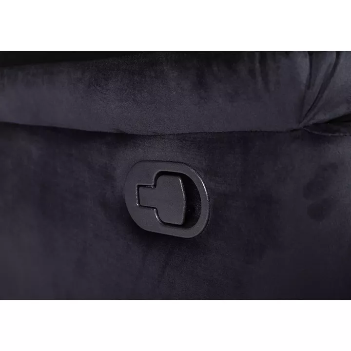 Πολυθρόνα Ανακλινόμενη ArteLibre CARINAE Μαύρο Βελούδο 93x90x100cm