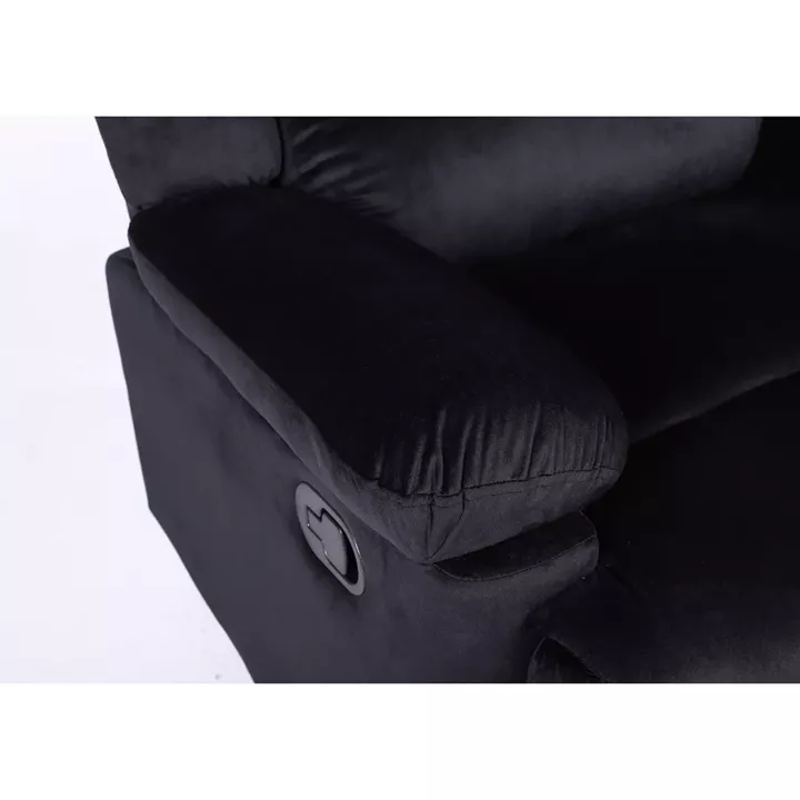 Πολυθρόνα Ανακλινόμενη ArteLibre CARINAE Μαύρο Βελούδο 93x90x100cm