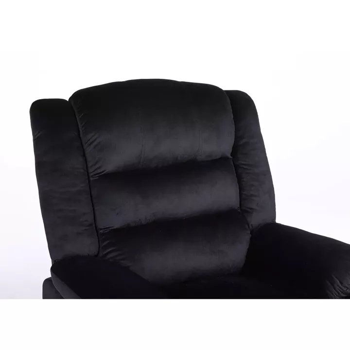 Πολυθρόνα Ανακλινόμενη ArteLibre CARINAE Μαύρο Βελούδο 93x90x100cm