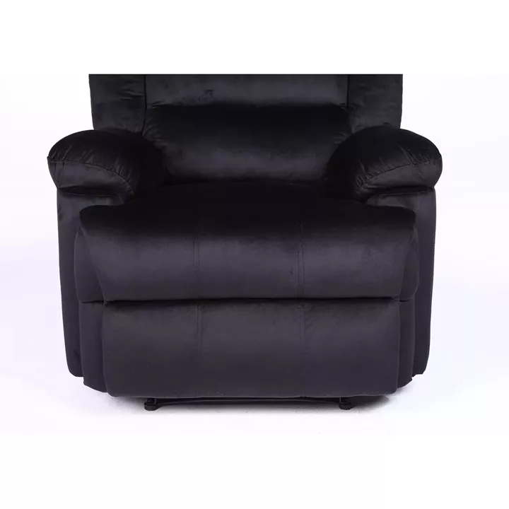 Πολυθρόνα Ανακλινόμενη ArteLibre CARINAE Μαύρο Βελούδο 93x90x100cm