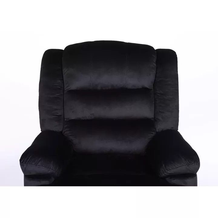 Πολυθρόνα Ανακλινόμενη ArteLibre CARINAE Μαύρο Βελούδο 93x90x100cm