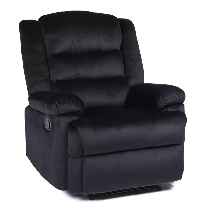 Πολυθρόνα Ανακλινόμενη ArteLibre CARINAE Μαύρο Βελούδο 93x90x100cm