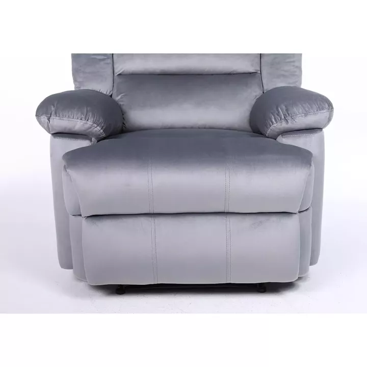 Πολυθρόνα Ανακλινόμενη ArteLibre CARINAE Γκρι Βελούδο 93x90x100cm