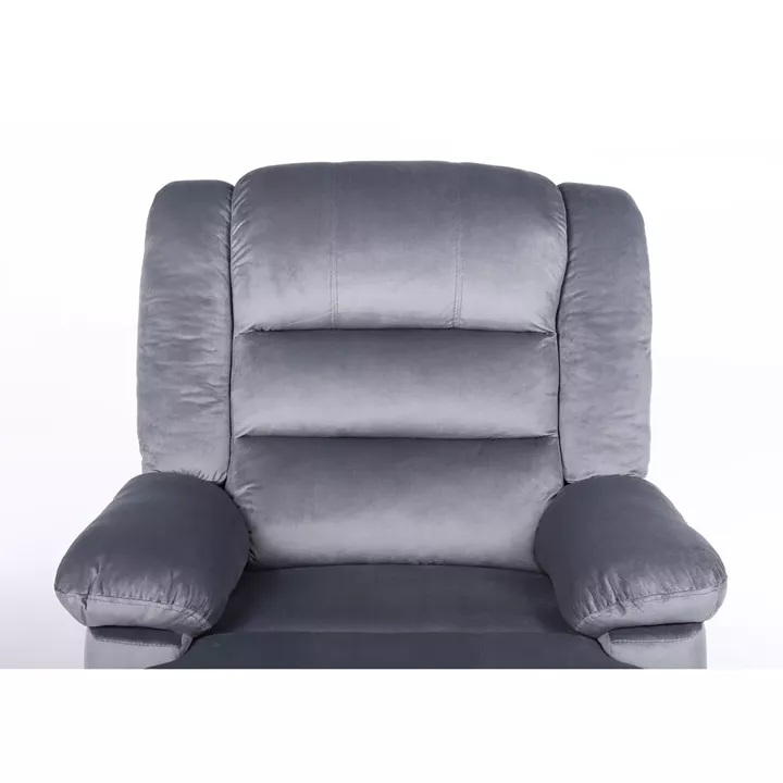 Πολυθρόνα Ανακλινόμενη ArteLibre CARINAE Γκρι Βελούδο 93x90x100cm