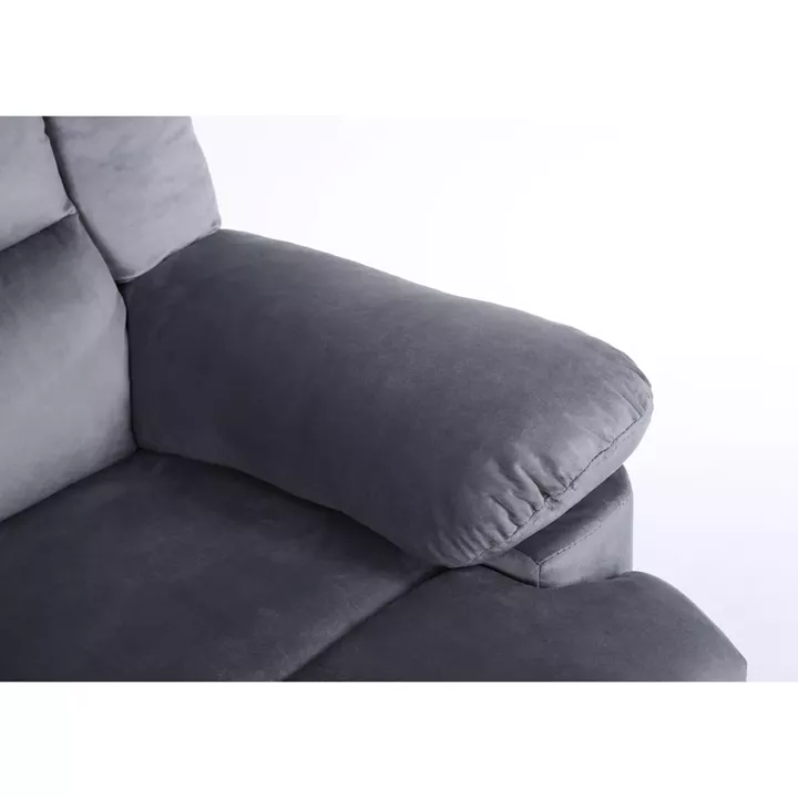 Πολυθρόνα Ανακλινόμενη ArteLibre CARINAE Γκρι Βελούδο 93x90x100cm