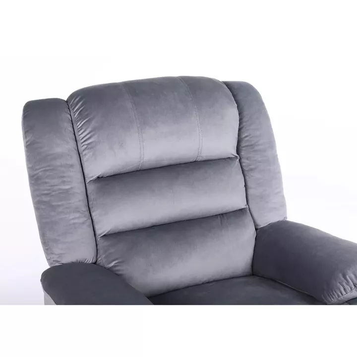 Πολυθρόνα Ανακλινόμενη ArteLibre CARINAE Γκρι Βελούδο 93x90x100cm
