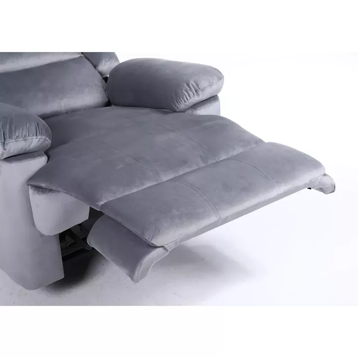 Πολυθρόνα Ανακλινόμενη ArteLibre CARINAE Γκρι Βελούδο 93x90x100cm