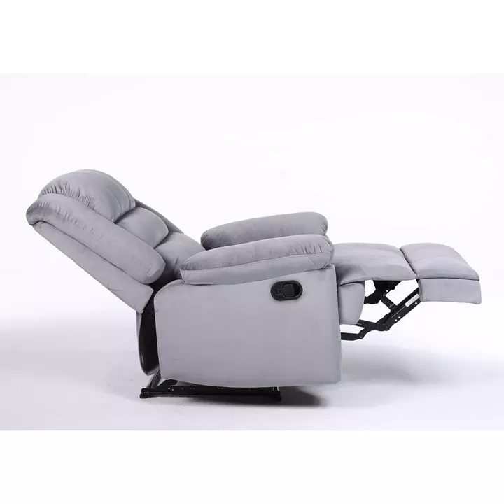 Πολυθρόνα Ανακλινόμενη ArteLibre CARINAE Γκρι Βελούδο 93x90x100cm