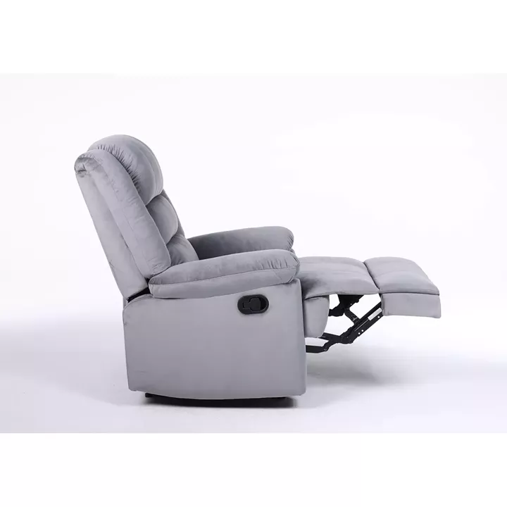 Πολυθρόνα Ανακλινόμενη ArteLibre CARINAE Γκρι Βελούδο 93x90x100cm