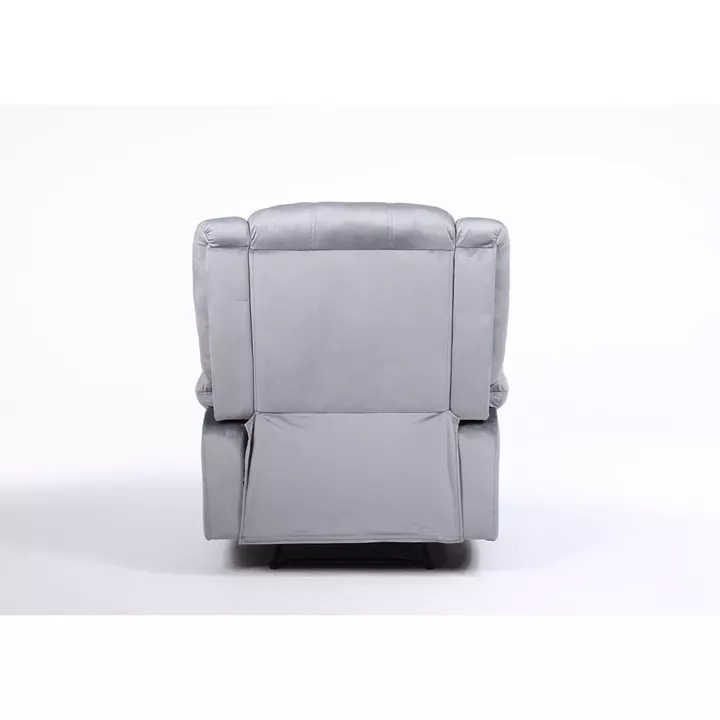 Πολυθρόνα Ανακλινόμενη ArteLibre CARINAE Γκρι Βελούδο 93x90x100cm