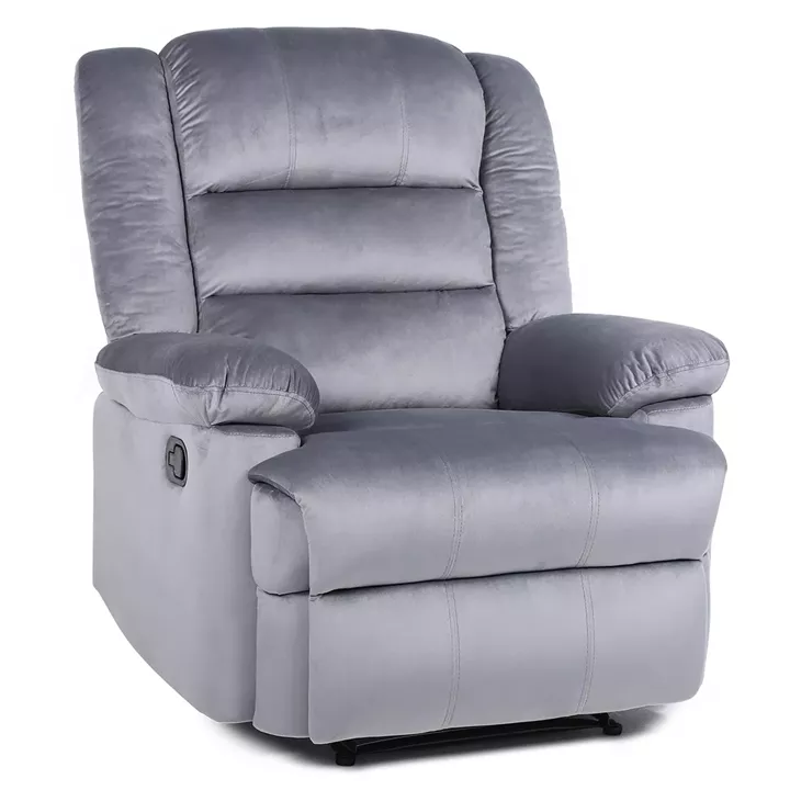 Πολυθρόνα Ανακλινόμενη ArteLibre CARINAE Γκρι Βελούδο 93x90x100cm