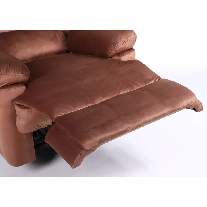 Πολυθρόνα Ανακλινόμενη ArteLibre CARINAE Καφέ Βελούδο 93x90x100cm