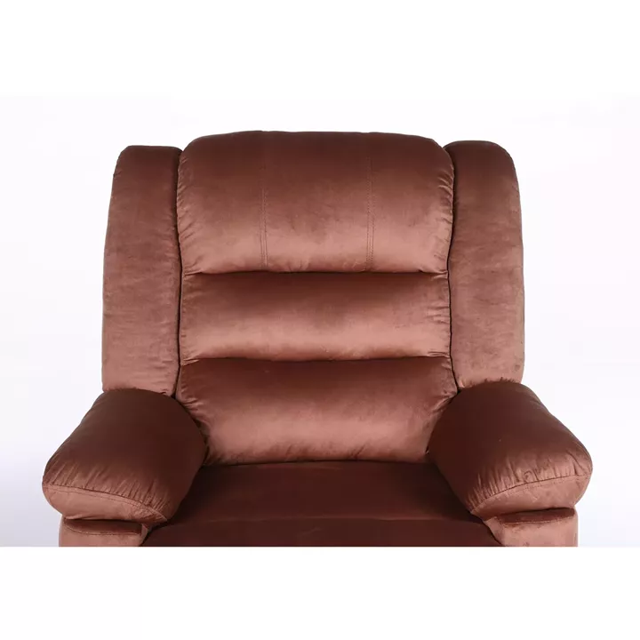 Πολυθρόνα Ανακλινόμενη ArteLibre CARINAE Καφέ Βελούδο 93x90x100cm
