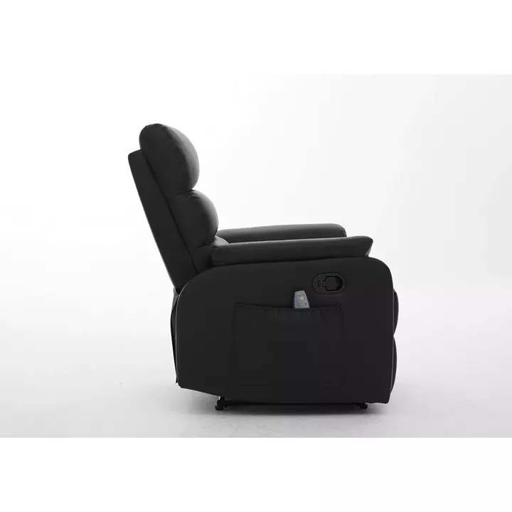 Πολυθρόνα Ανακλινόμενη ArteLibre RIGIL Με Λειτουργία Μασάζ Μαύρο PU 75x87x102cm