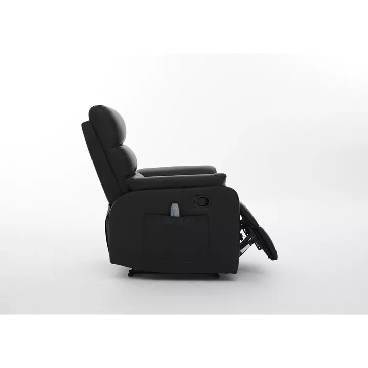 Πολυθρόνα Ανακλινόμενη ArteLibre RIGIL Με Λειτουργία Μασάζ Μαύρο PU 75x87x102cm