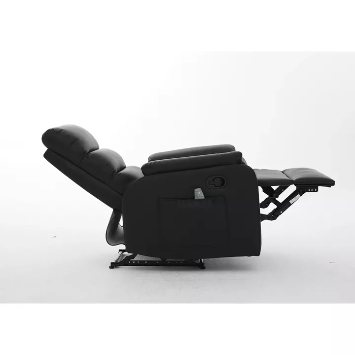 Πολυθρόνα Ανακλινόμενη ArteLibre RIGIL Με Λειτουργία Μασάζ Μαύρο PU 75x87x102cm