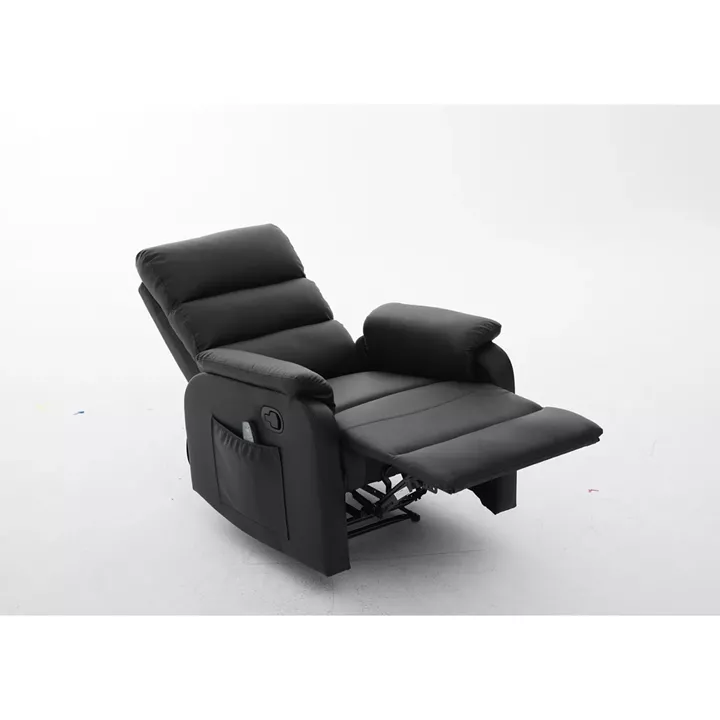 Πολυθρόνα Ανακλινόμενη ArteLibre RIGIL Με Λειτουργία Μασάζ Μαύρο PU 75x87x102cm