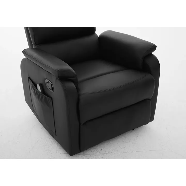 Πολυθρόνα Ανακλινόμενη ArteLibre RIGIL Με Λειτουργία Μασάζ Μαύρο PU 75x87x102cm