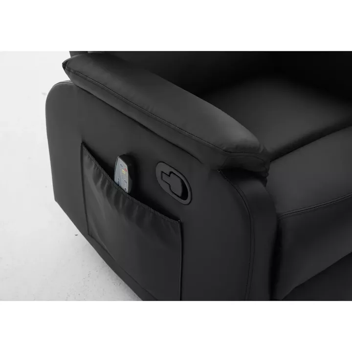 Πολυθρόνα Ανακλινόμενη ArteLibre RIGIL Με Λειτουργία Μασάζ Μαύρο PU 75x87x102cm