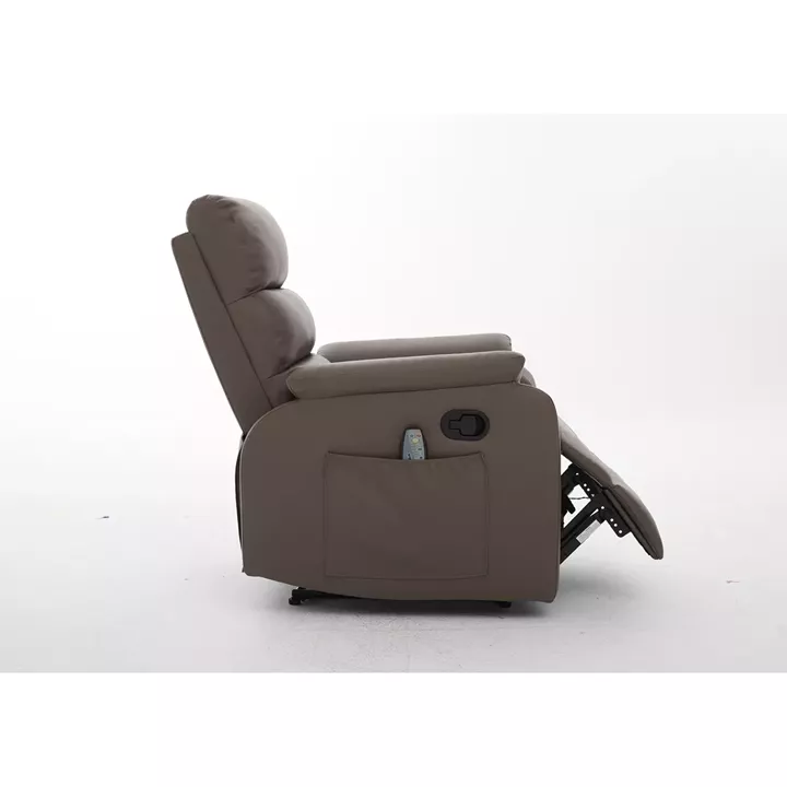 Πολυθρόνα Ανακλινόμενη ArteLibre RIGIL Με Λειτουργία Μασάζ Καφέ PU 75x87x102cm