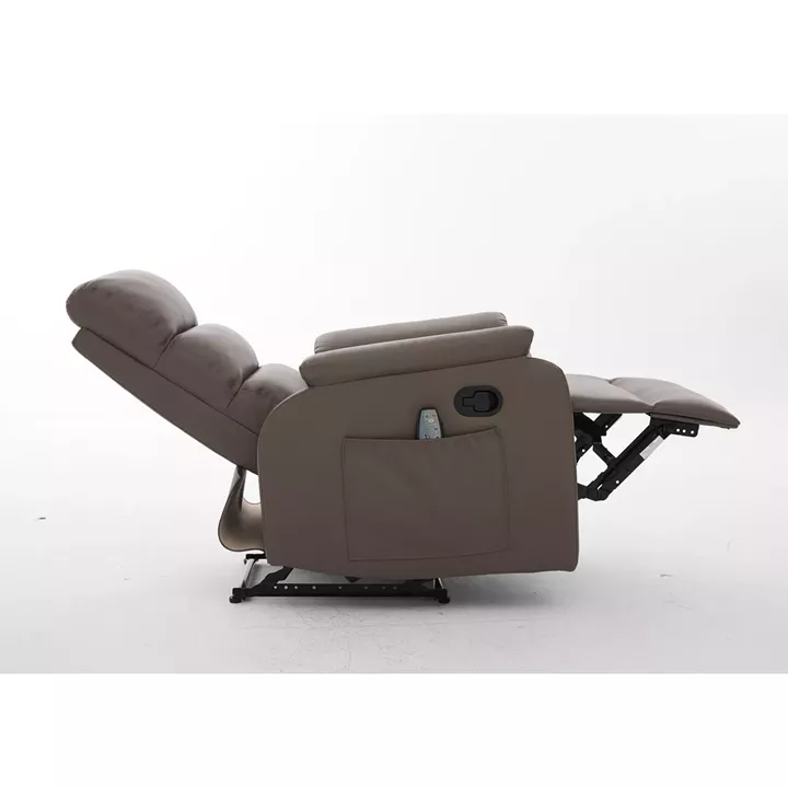 Πολυθρόνα Ανακλινόμενη ArteLibre RIGIL Με Λειτουργία Μασάζ Καφέ PU 75x87x102cm