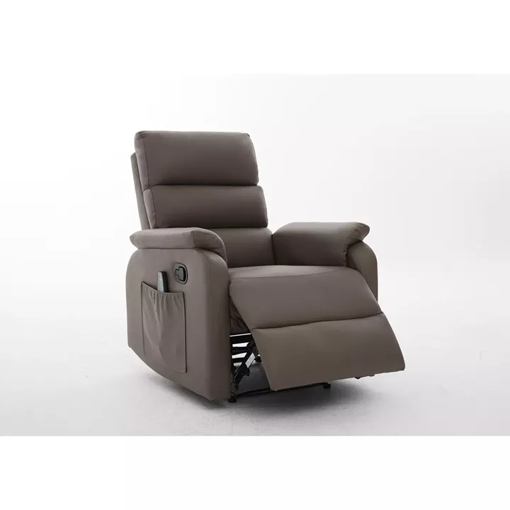 Πολυθρόνα Ανακλινόμενη ArteLibre RIGIL Με Λειτουργία Μασάζ Καφέ PU 75x87x102cm