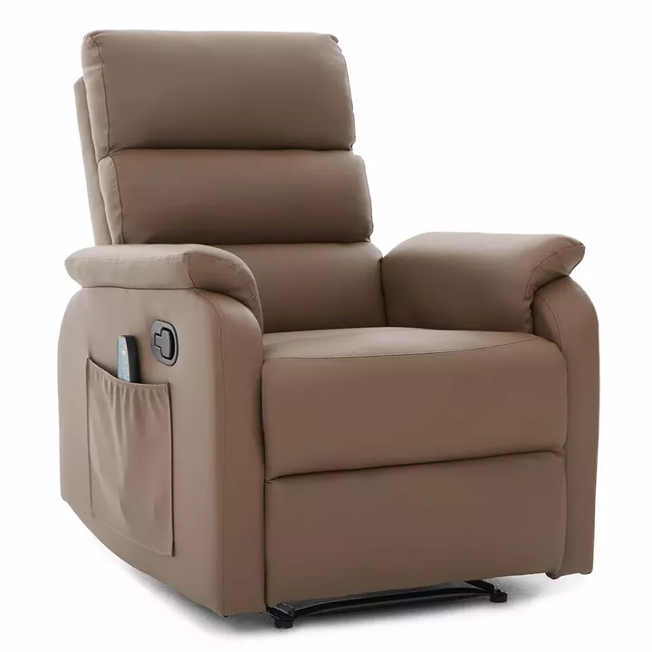 Πολυθρόνα Ανακλινόμενη ArteLibre RIGIL Με Λειτουργία Μασάζ Καφέ PU 75x87x102cm