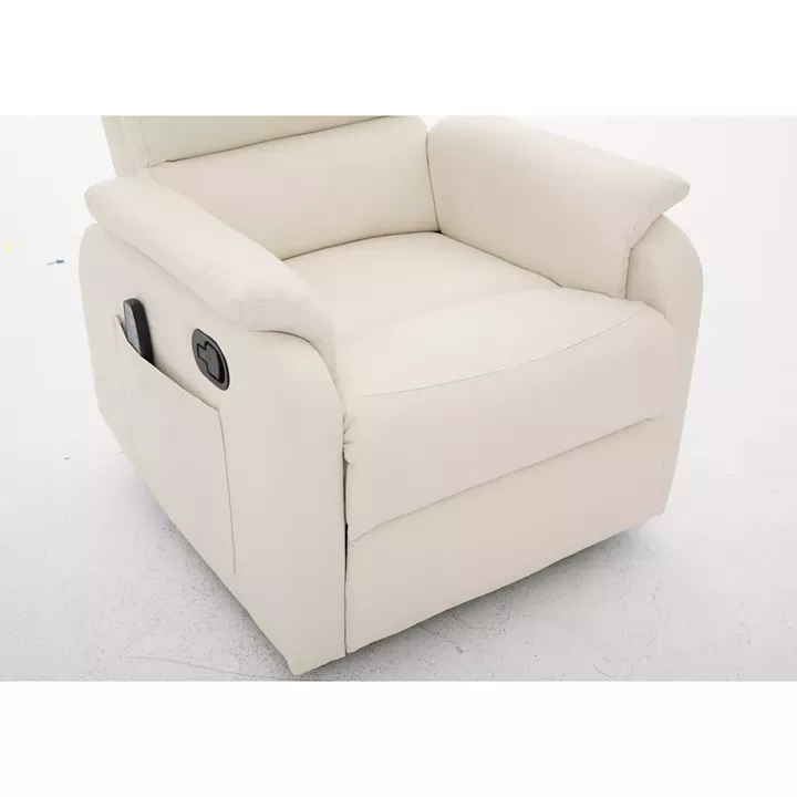 Πολυθρόνα Ανακλινόμενη ArteLibre RIGIL Με Λειτουργία Μασάζ Μπεζ PU 75x87x102cm