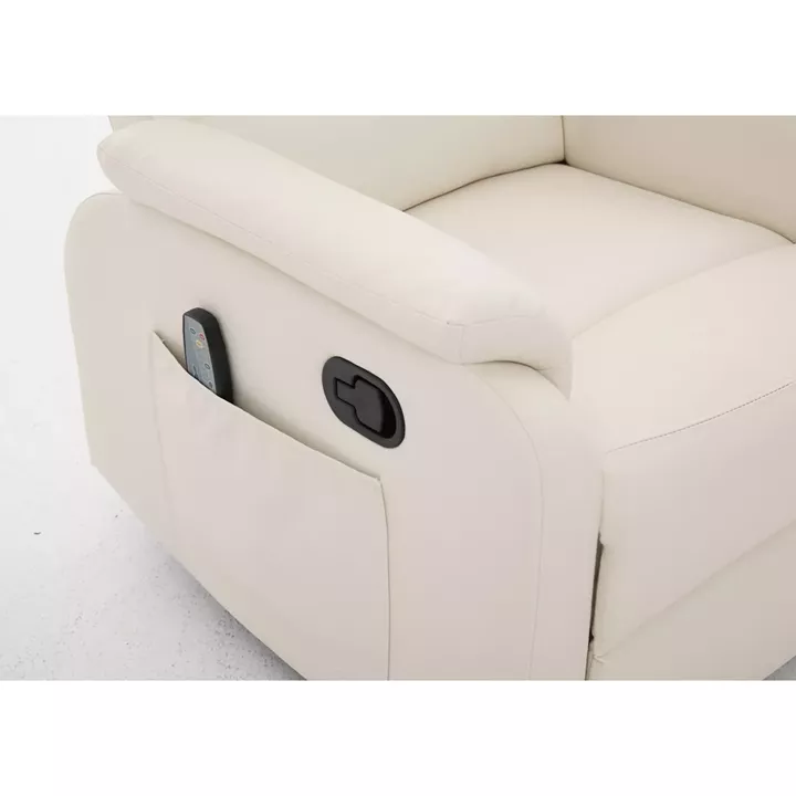 Πολυθρόνα Ανακλινόμενη ArteLibre RIGIL Με Λειτουργία Μασάζ Μπεζ PU 75x87x102cm