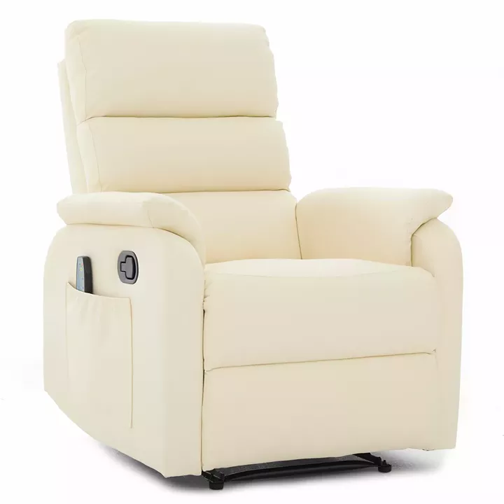 Πολυθρόνα Ανακλινόμενη ArteLibre RIGIL Με Λειτουργία Μασάζ Μπεζ PU 75x87x102cm