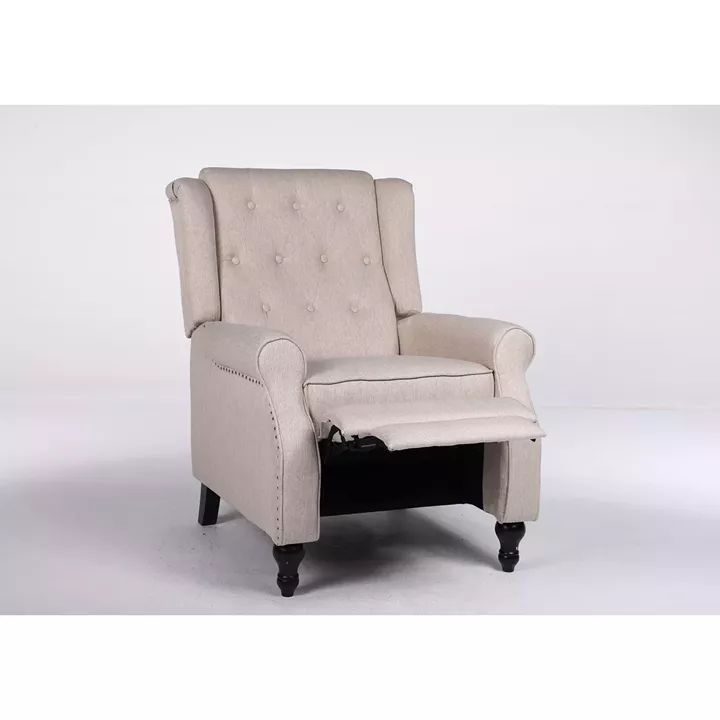 Πολυθρόνα Ανακλινόμενη ArteLibre ALNAIR Μπεζ Ύφασμα 78x85x104cm