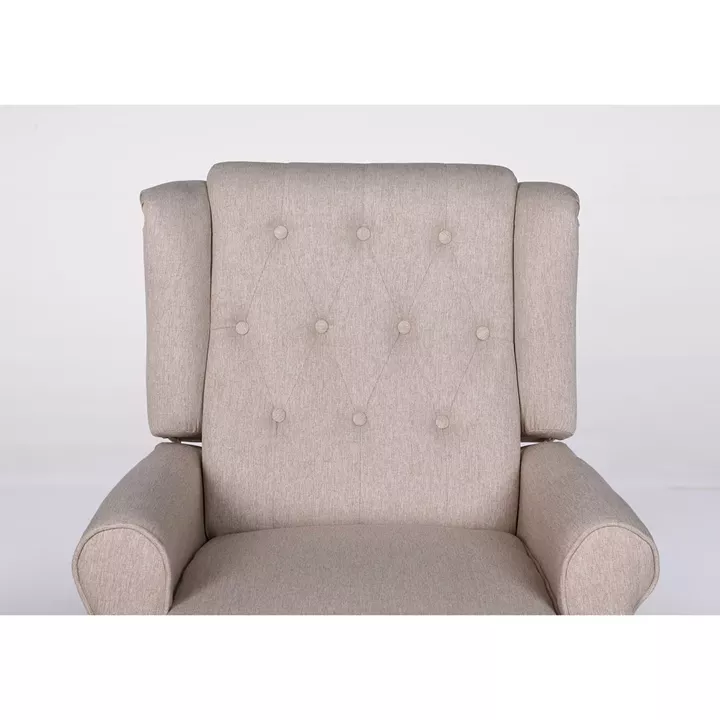 Πολυθρόνα Ανακλινόμενη ArteLibre ALNAIR Μπεζ Ύφασμα 78x85x104cm