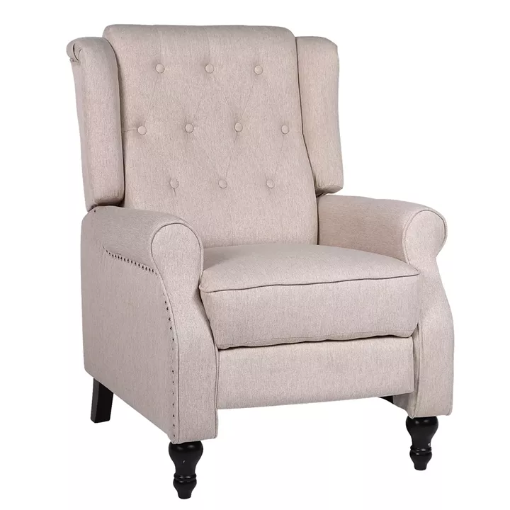 Πολυθρόνα Ανακλινόμενη ArteLibre ALNAIR Μπεζ Ύφασμα 78x85x104cm