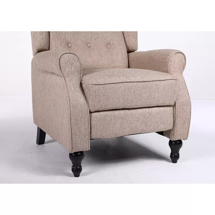 Πολυθρόνα Ανακλινόμενη ArteLibre ALNAIR Καφέ Ύφασμα 78x85x104cm