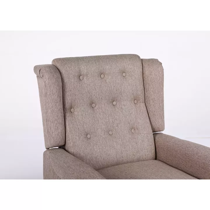 Πολυθρόνα Ανακλινόμενη ArteLibre ALNAIR Καφέ Ύφασμα 78x85x104cm