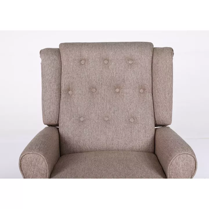 Πολυθρόνα Ανακλινόμενη ArteLibre ALNAIR Καφέ Ύφασμα 78x85x104cm