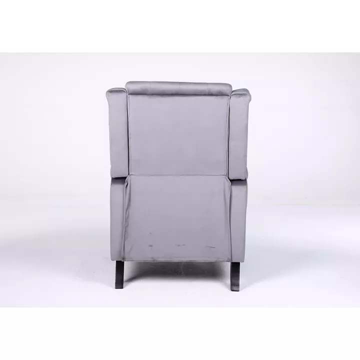 Πολυθρόνα Ανακλινόμενη ArteLibre ALNAIR Γκρι Βελούδο 78x85x104cm
