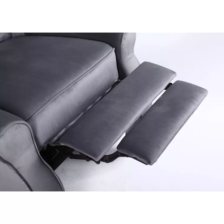 Πολυθρόνα Ανακλινόμενη ArteLibre ALNAIR Γκρι Βελούδο 78x85x104cm