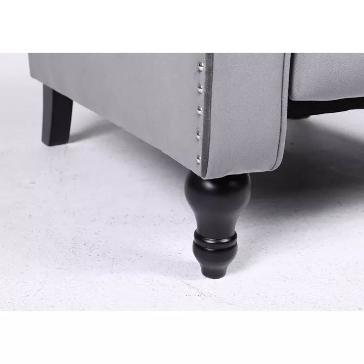 Πολυθρόνα Ανακλινόμενη ArteLibre ALNAIR Γκρι Βελούδο 78x85x104cm