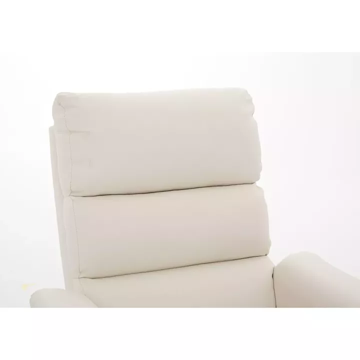 Πολυθρόνα Ανακλινόμενη ArteLibre TALITHA Μπεζ PU 79x97x101cm