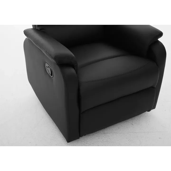 Πολυθρόνα Ανακλινόμενη ArteLibre TALITHA Μαύρο PU 79x97x101cm