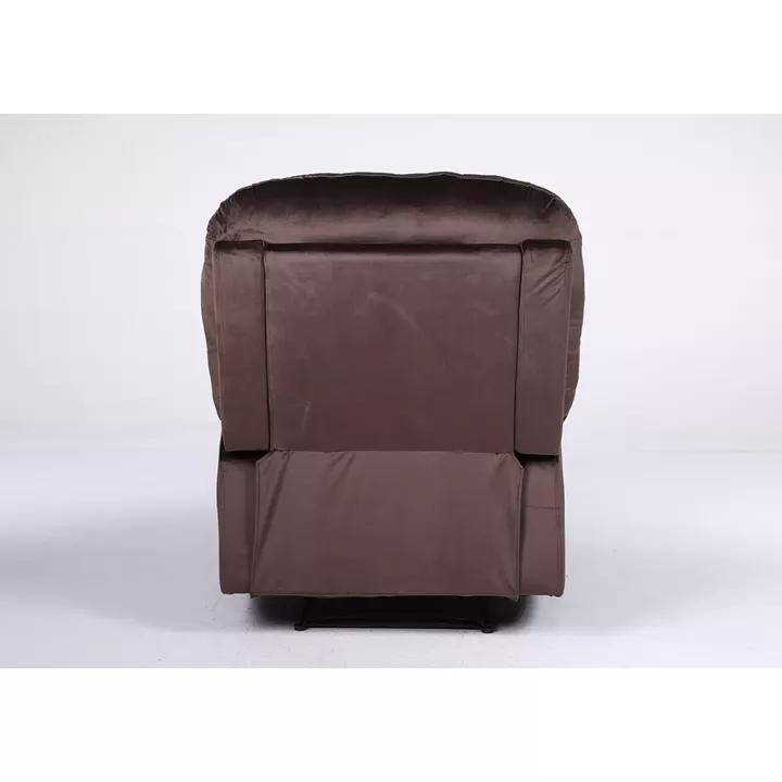 Πολυθρόνα Ανακλινόμενη ArteLibre NASHIRA Καφέ Βελούδο 88x90x99cm