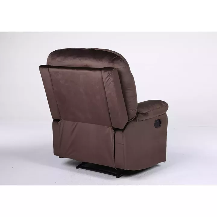 Πολυθρόνα Ανακλινόμενη ArteLibre NASHIRA Καφέ Βελούδο 88x90x99cm